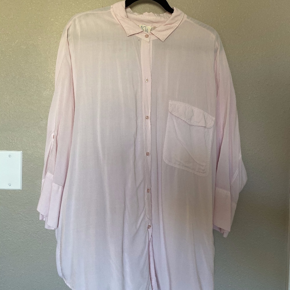 Anthro Slouchy Button Up Blouse